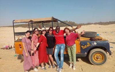 Les dunes et le lac Rose avec Audrey et ses amies